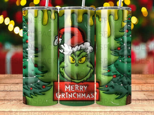 Grinch with Santa hat, 