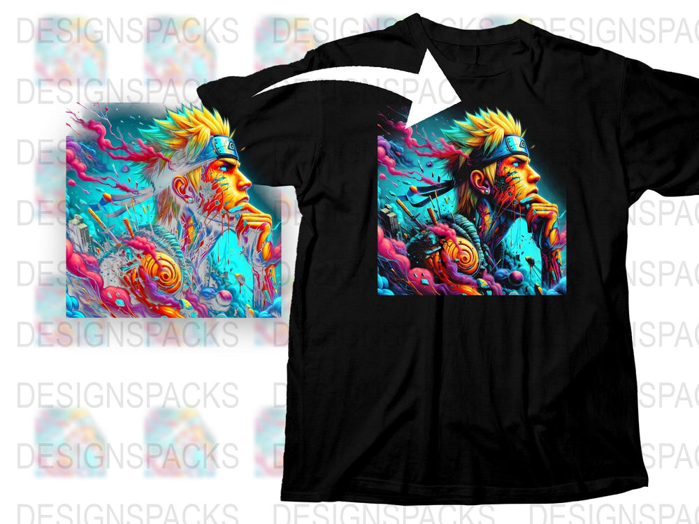 Vibrant Psychedelic Art T-Shirt, Colorful Abstract Graphic Tee, Unisex Fashion Streetwear, Bold Printed Casual Top