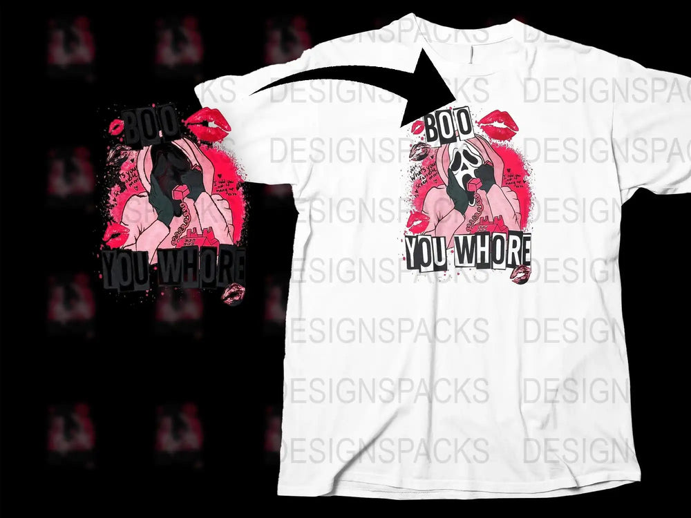 Unique Horror Movie Inspired T-Shirt, Red and White, Graphic Tee, Bold Text, Unisex Fashion