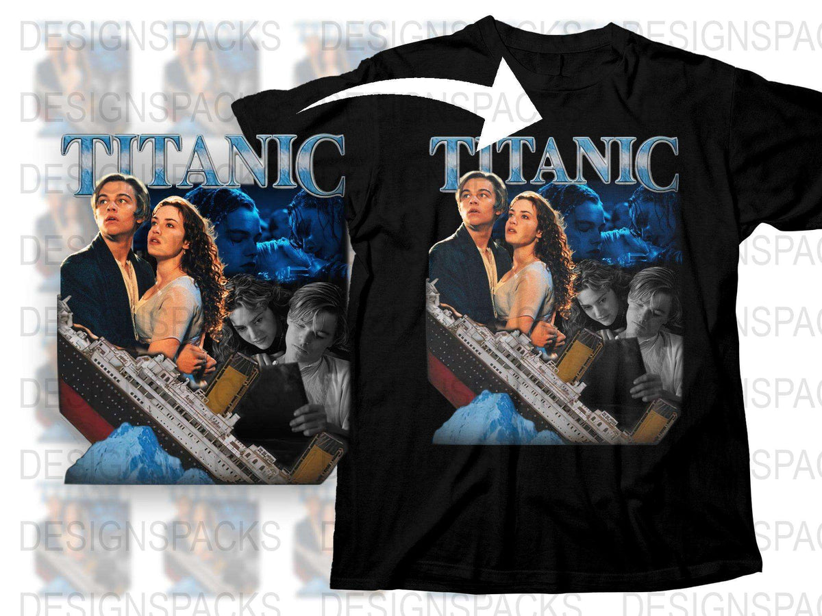 Titanic Movie Graphic T-Shirt, Vintage Romantic Film Tee, Classic Love Story Shirt, Unique Film Memorabilia Apparel