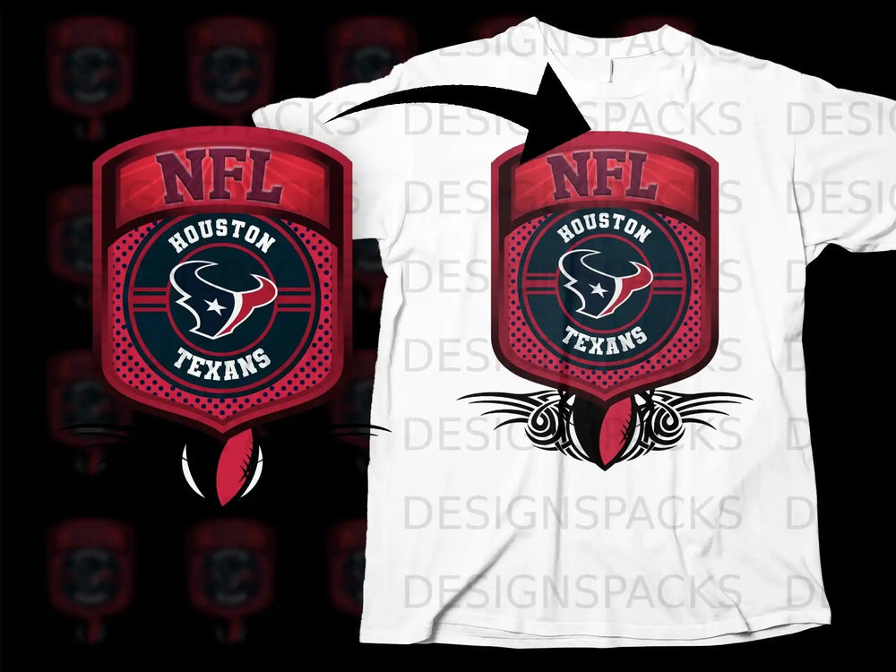 Houston Texans NFL Logo Graphic Print T-shirt