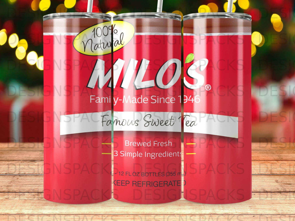 Milo's 100% Natural Famous Sweet Tea beverage can.
