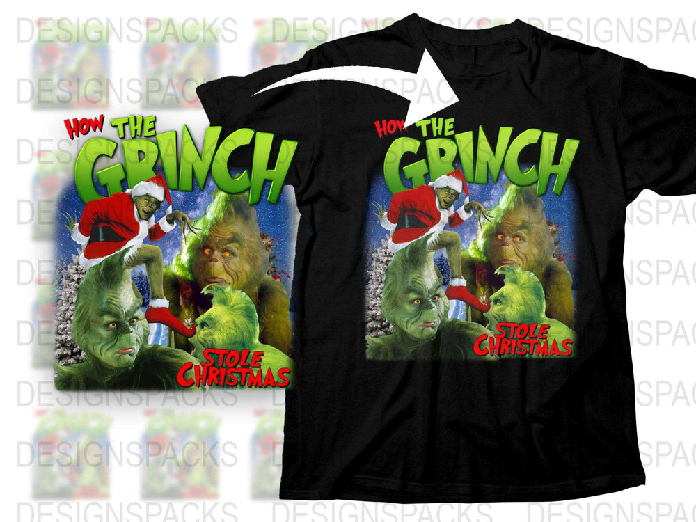 How The Grinch Stole Christmas T-Shirt, Holiday Graphic Tee, Festive Green Red Design, Unisex Adult Clothing
