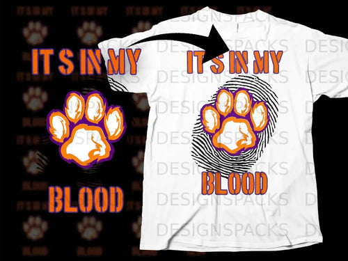 Its In My Blood Paw Print Shirt for Animal Lovers