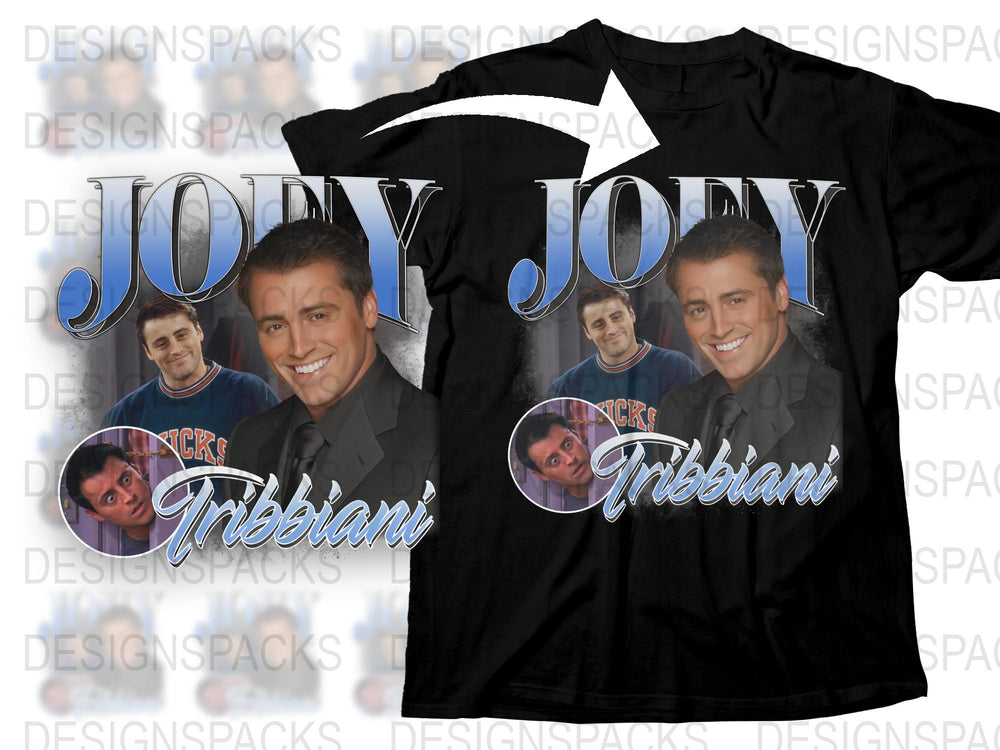 Joey Tribbiani Friends TV Show T-Shirt, Black Graphic Tee, Funny Sitcom Character Shirt, Unisex Cotton Top