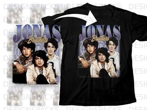 Jonas Brothers t-shirt with vintage distressed graphic.