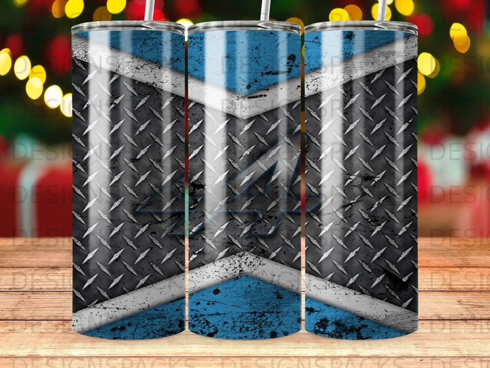 Scottish Diamond Plate Grunge Blue White Tumbler product type