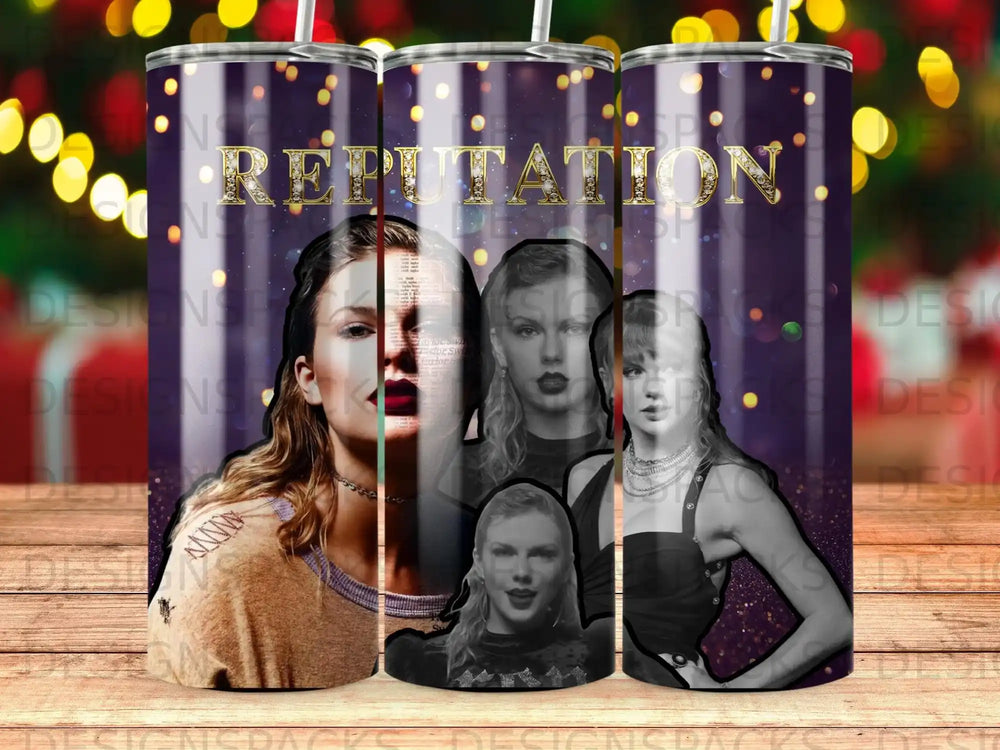 REPUTATION Taylor Swift purple bokeh lights tumbler product type