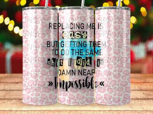 Tumbler with text 