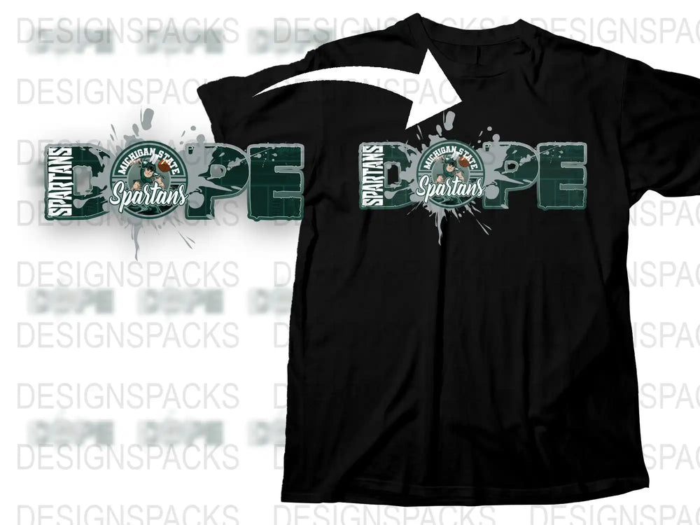 Spartan Sports Team T-Shirt, Graphic Black Tee, Athletic Apparel, Casual Streetwear