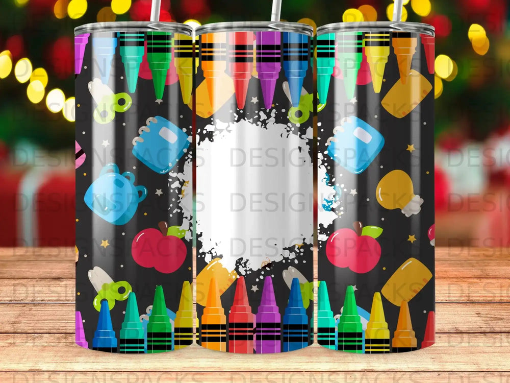 School Crayons Apple Backpack Student Learning Design product type