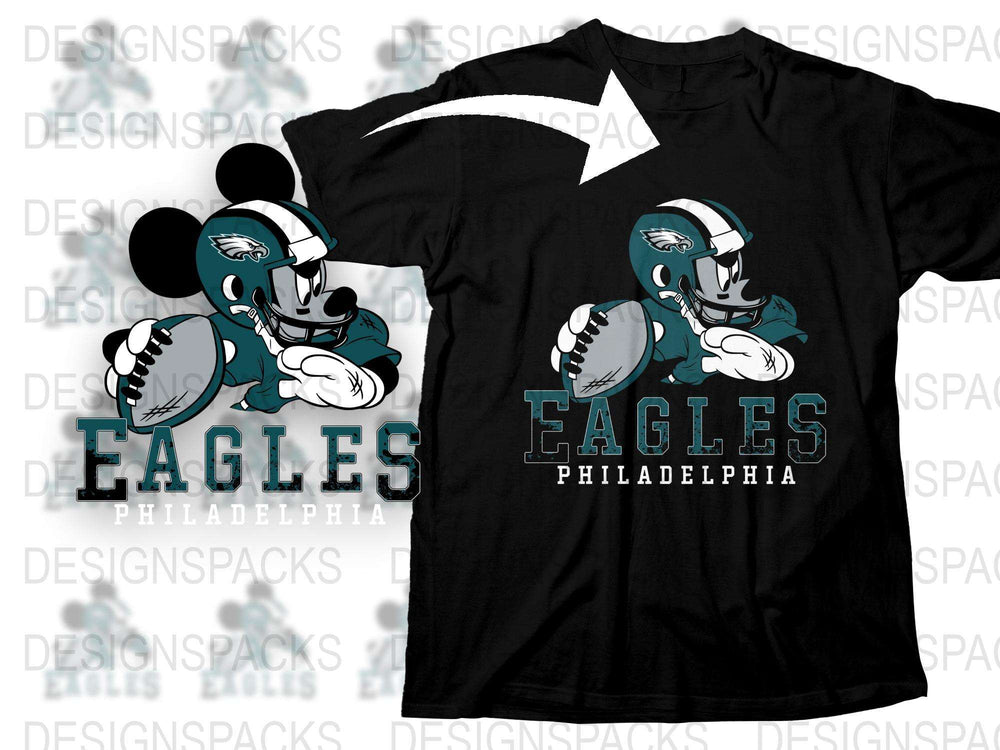 Philadelphia Eagles Mickey Mouse Football T-Shirt, Sports Fan Gift, Unisex Tee