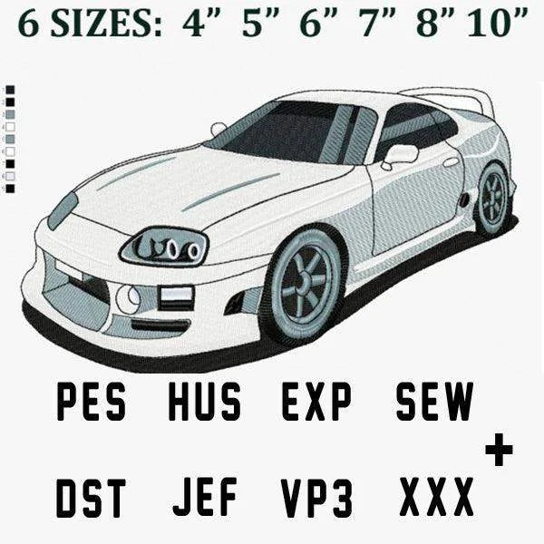 Toyota Supra Car Embroidery Design