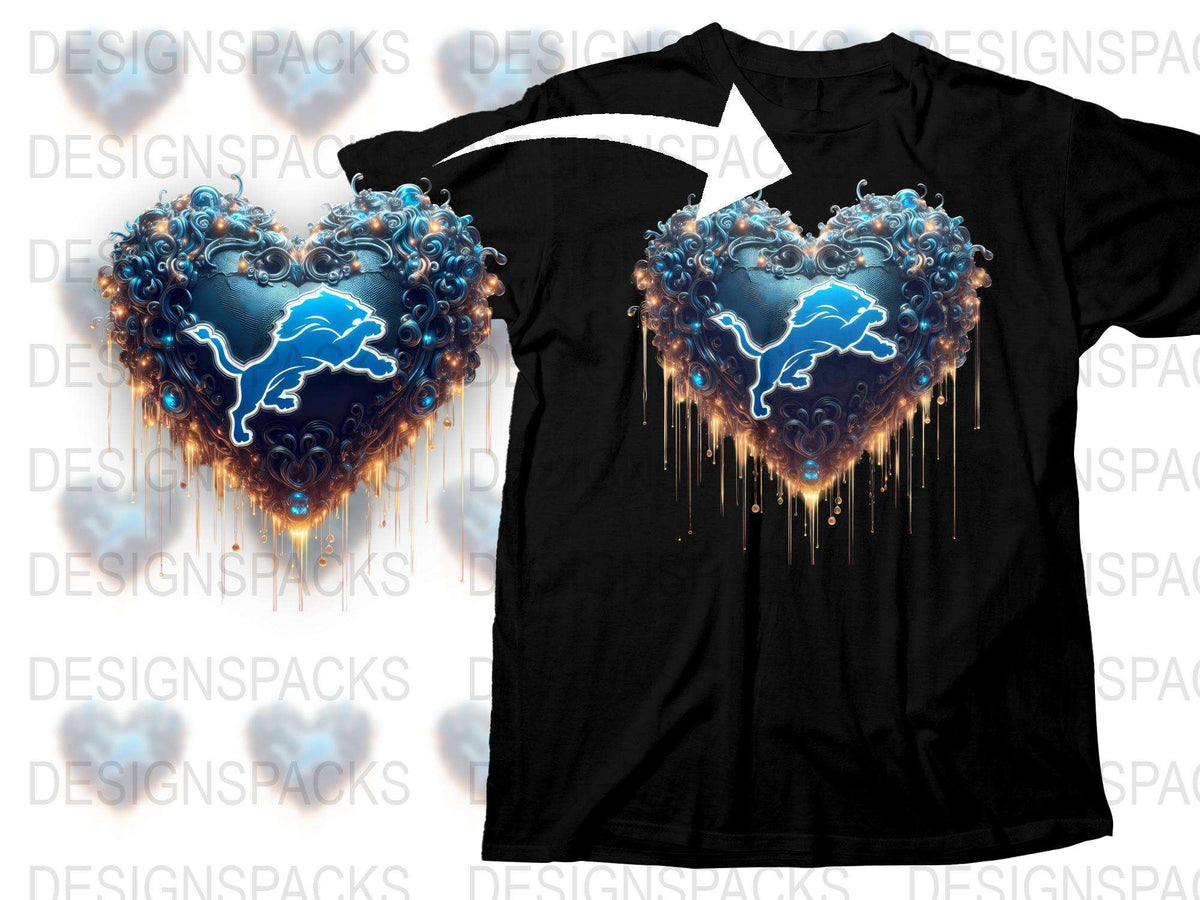 Gothic Heart T-Shirt, Blue Dripping Heart, Fantasy Art Tee, Unique Graphic Design, Unisex Fashion Top