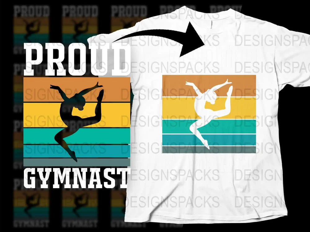 Proud Gymnast T-Shirt, Colorful Gymnastics Graphic Tee, Unisex Athletic Apparel, Gymnast Gift Idea
