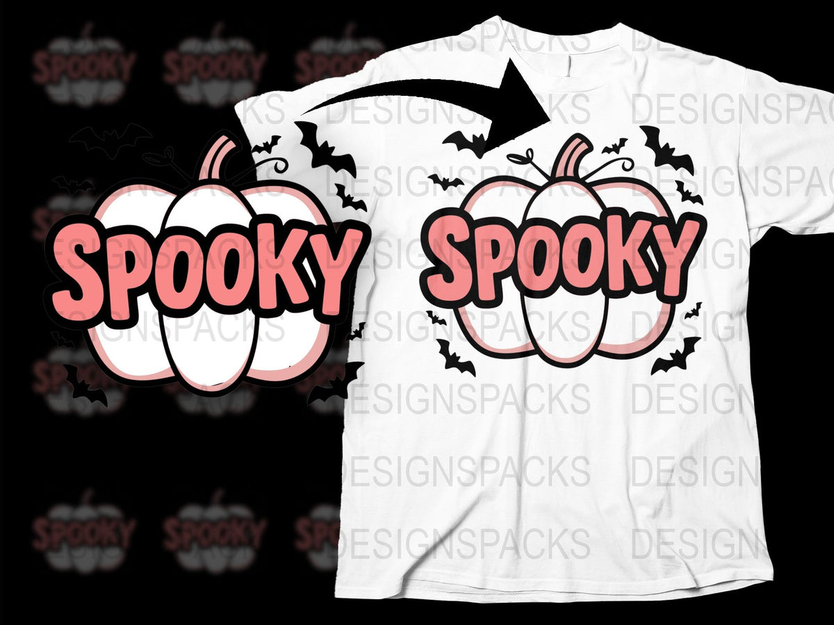 Spooky Pumpkin Graphic T-Shirt, Halloween Tee, Fall Party Costume Shirt, Unisex White Top, October Apparel