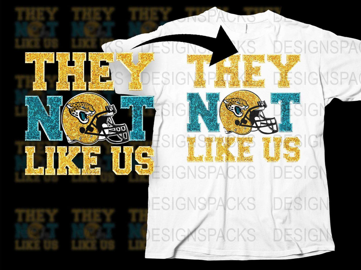 Sports Team Slogan T-Shirt, 'They Not Like Us' Football Graphic Tee, Trendy Unisex Apparel