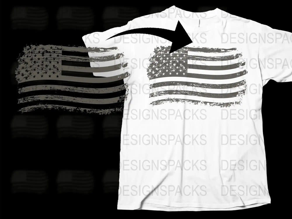 Distressed American Flag T-Shirt, Patriotic Vintage USA Flag Tee, Soft Cotton Unisex Apparel for Independence Day