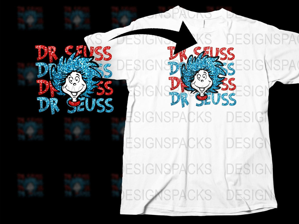 Dr. Seuss Inspired T-Shirt, Colorful Graphic Tee, Unisex Adult Clothing, Casual Comic Style Top