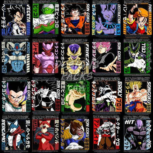 Dragon Ball Z character art bundle for DTF, DTG, embroidery & tumbler wraps – print-ready PNG, SVG, PES