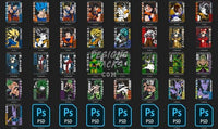 Load image into Gallery viewer, 73 Dragon Ball Designs Bundle Png Psd
