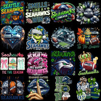 Load image into Gallery viewer, 73 Mega Football Team Seattle Seahawks Mixed V3 Designs Bundle PNG
