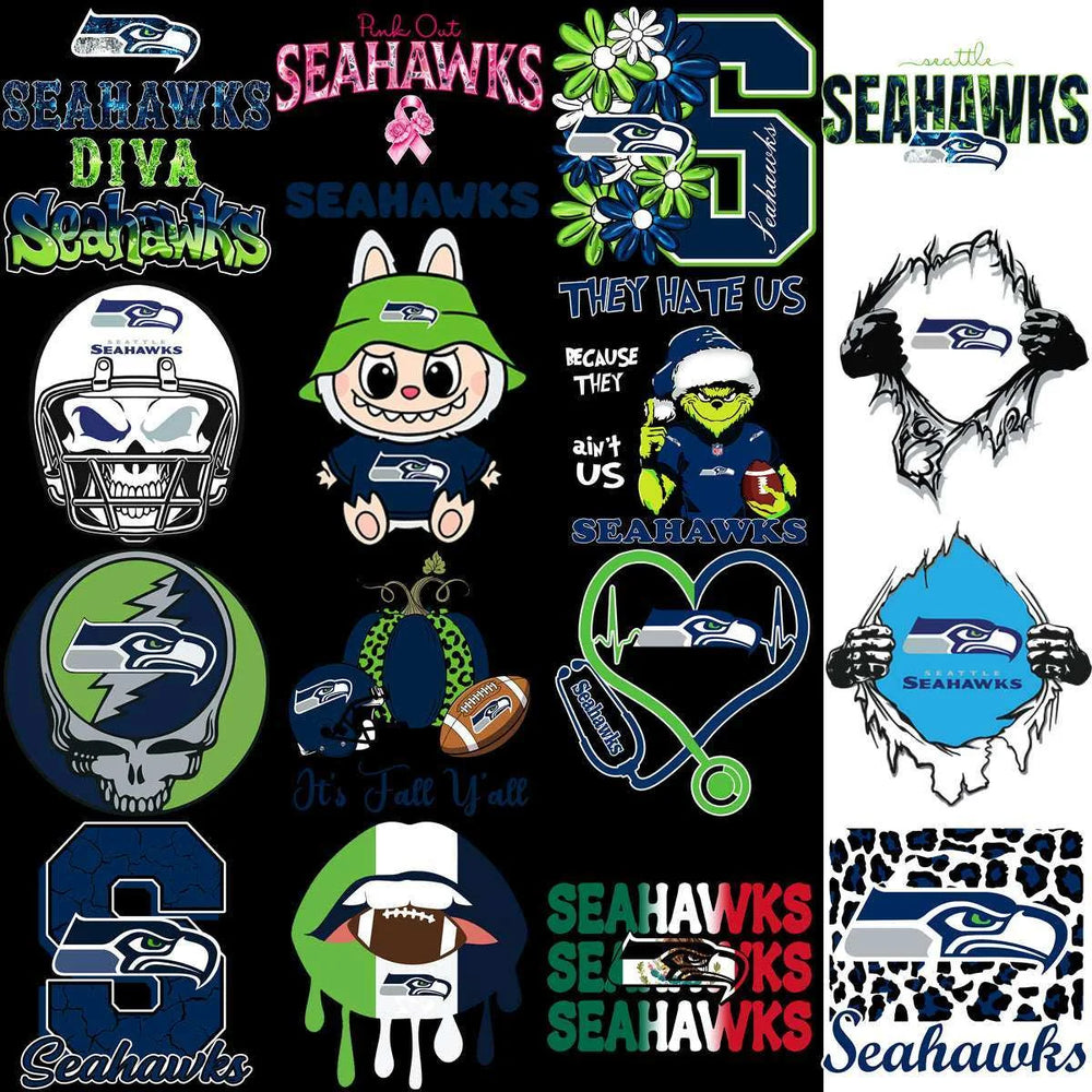 73 Mega Football Team Seattle Seahawks Mixed V3 Designs Bundle PNG
