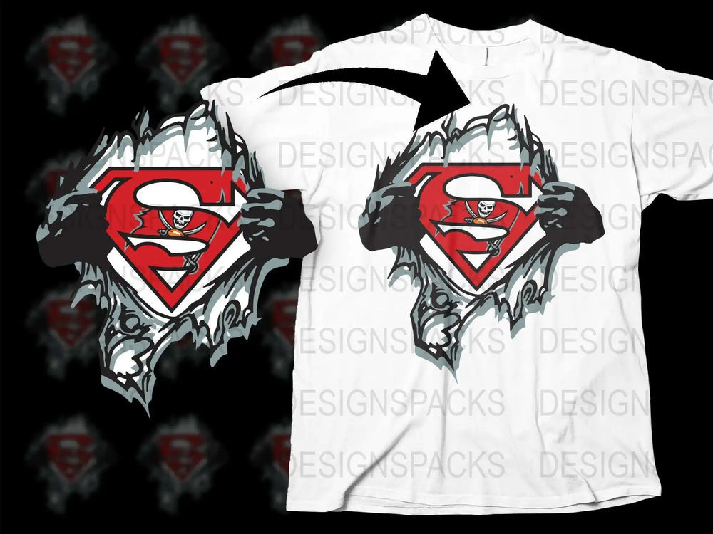 Graphic Superman T-Shirt, Men's White Tee, Superhero Chest Logo Design, Casual Comic Book Apparel