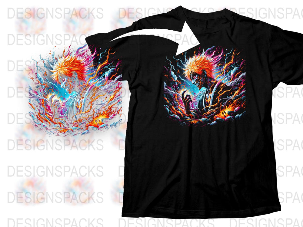 Colorful Phoenix Explosion Graphic T-Shirt, Vibrant Artistic Tee, Unisex Fashion, Unique Mythical Bird Design Shirt