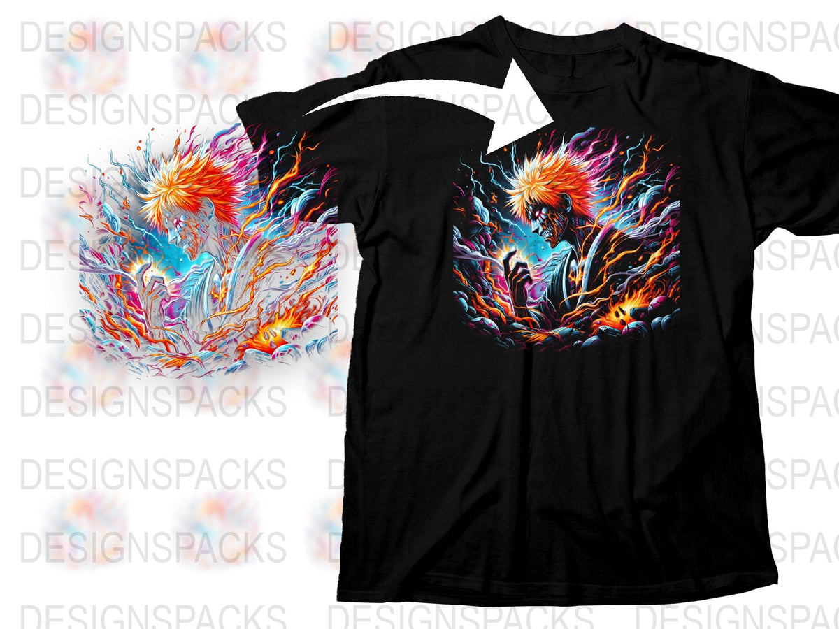 Colorful Phoenix Explosion Graphic T-Shirt, Vibrant Artistic Tee, Unisex Fashion, Unique Mythical Bird Design Shirt