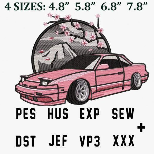Nissan Sakura 180SX Car Embroidery Design