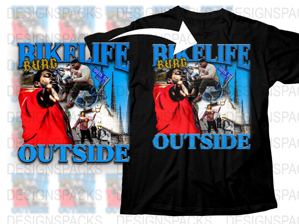 Bike Life Urban Streetwear T-Shirt, Bold Graphic Tee, Motorcycle Culture Fashion, Casual Apparel