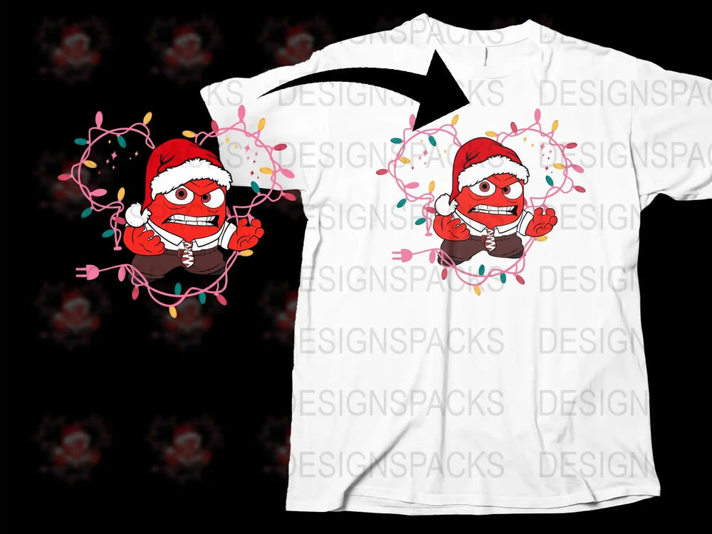 Funny Santa Monster Christmas T-shirt, Unisex Holiday Tee, Festive Graphic Shirt, Unique Xmas Apparel