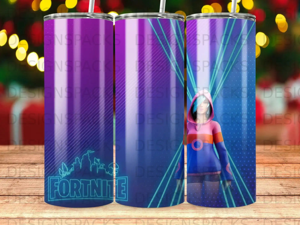 Fortnite Rox Character Geometric Lines Dots Purple Blue product type
