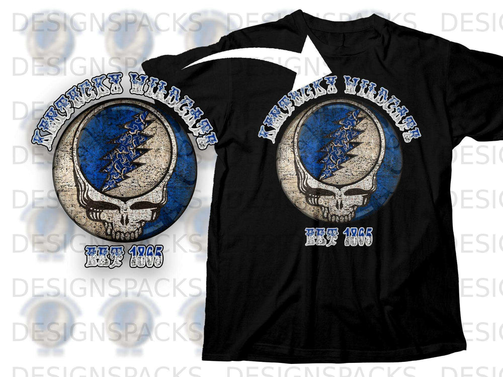 Kentucky Wildcats Skull Est 1865 T-shirt