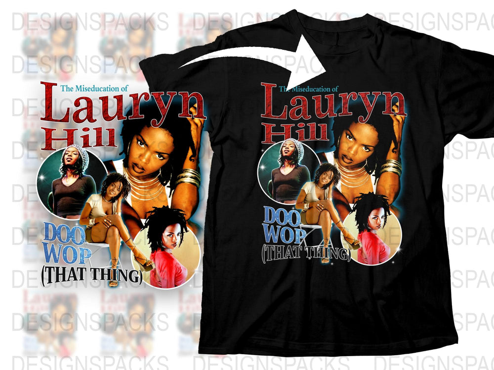 Lauryn Hill T-Shirt, Vintage 90s Hip Hop Tee, Doo Wop That Thing Graphic Top, Retro Music Fan Apparel, Unisex Casual Clothing