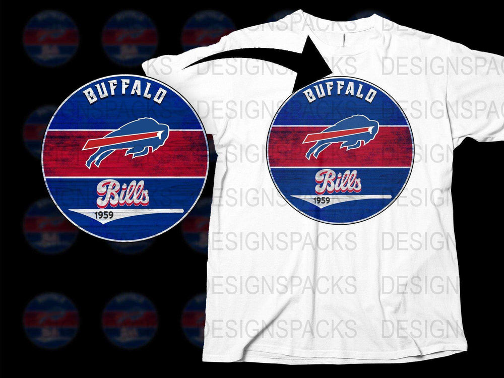 Buffalo Bills T-Shirt Vintage 1959 Logo Sports Fan Apparel Team Pride Gift