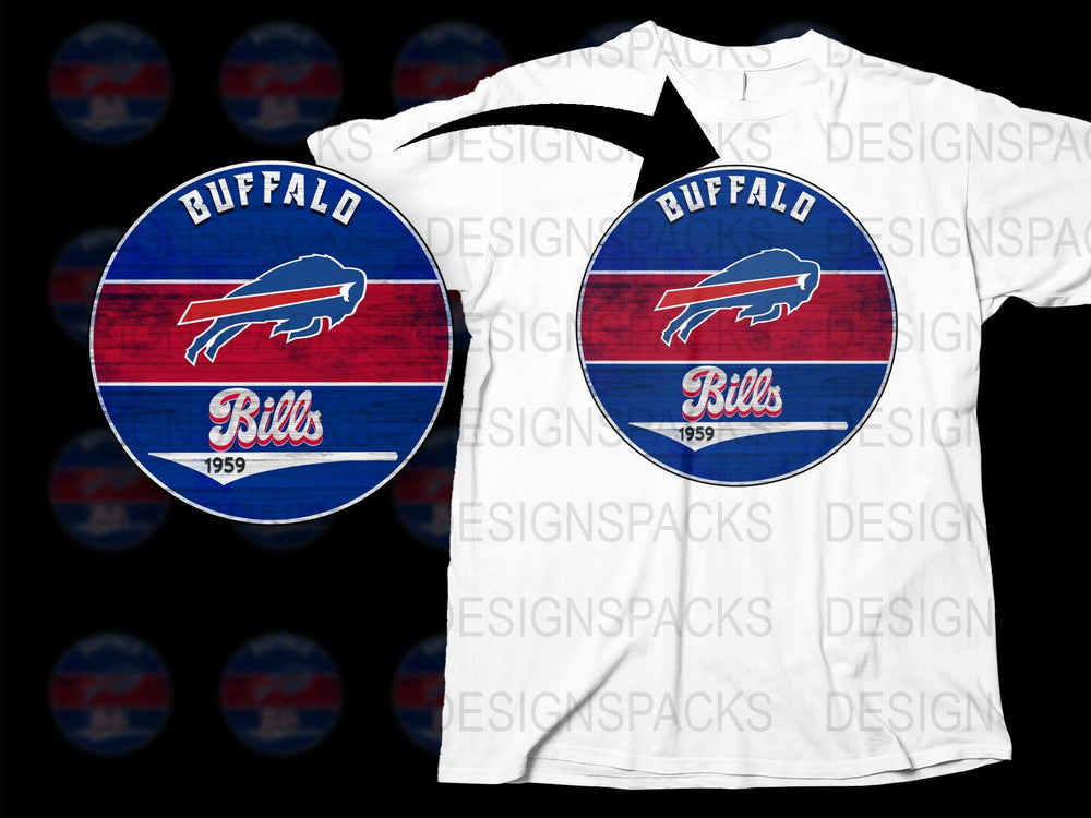 Buffalo Bills T-Shirt Vintage 1959 Logo Sports Fan Apparel Team Pride Gift