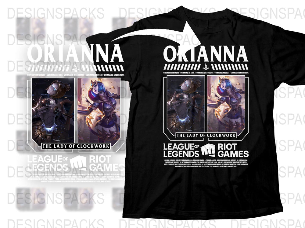 Orianna League of Legends T-Shirt, The Lady of Clockwork Graphic Tee, Riot Games Merchandise, Gaming Apparel