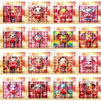 Load image into Gallery viewer, 74 Valentine Zipper Animal Tumbler Wrap Bundle Jpg
