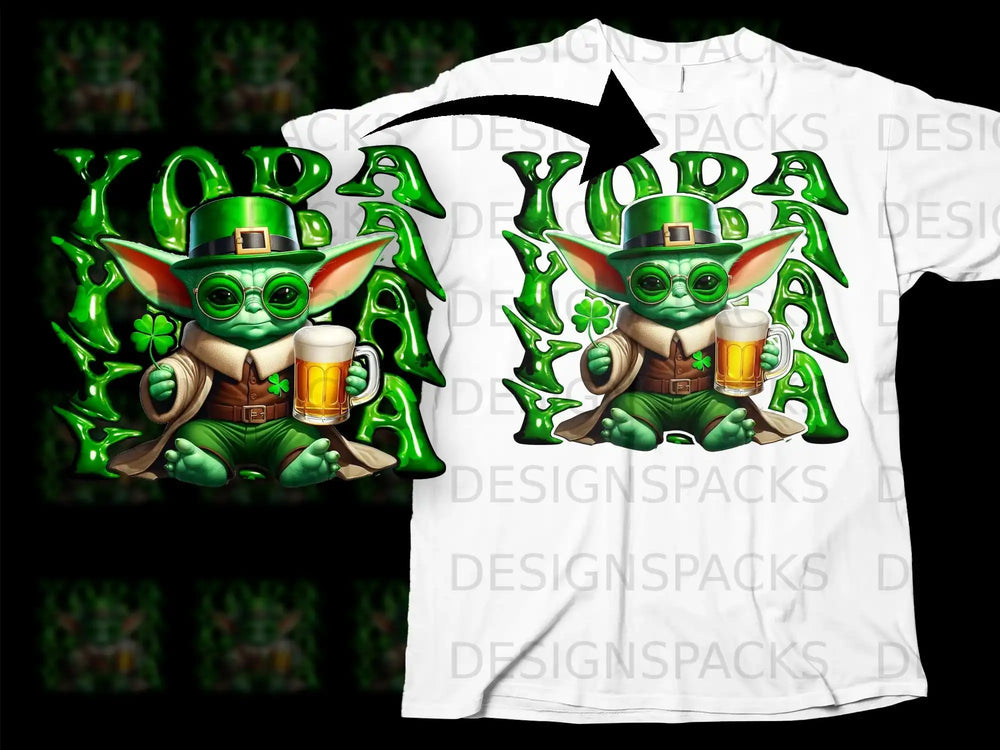 Leprechaun Yoda Grogu Lucky Shamrock Beer product type