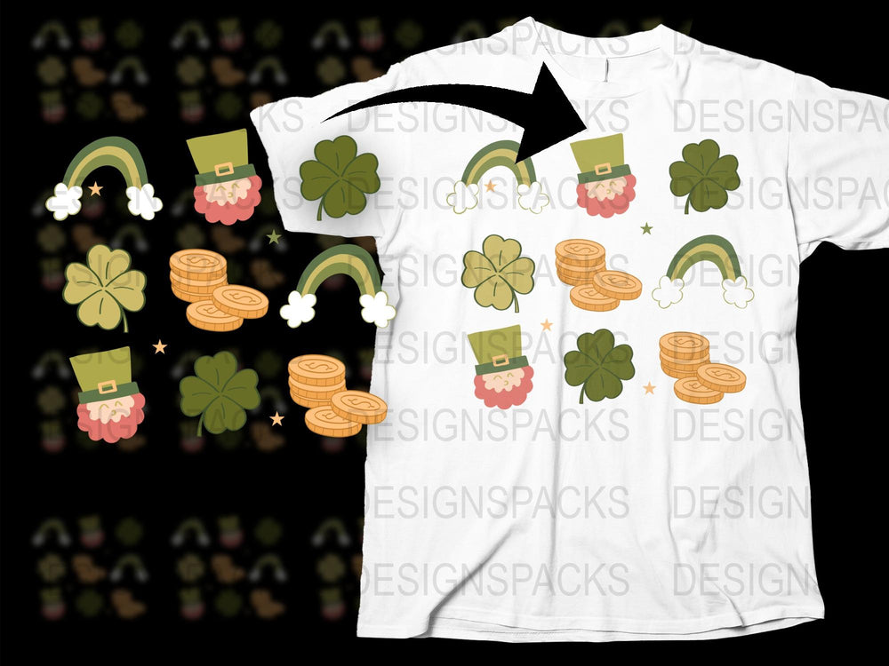 Lucky Charms St. Patrick's Day T-Shirt, Clover and Rainbow Graphic Tee, Irish Festival Unisex Clothing, Fun Holiday Wear