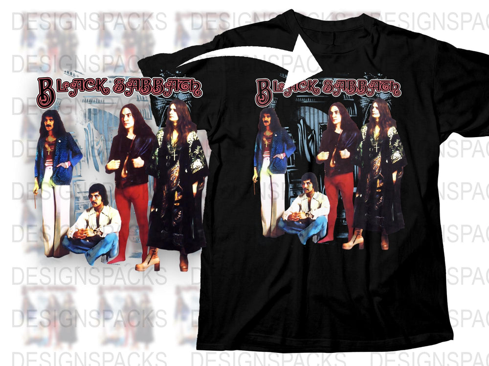 Black Sabbath Band Vintage T-Shirt, Classic Rock Music Tee, 1970s Retro Band Merchandise