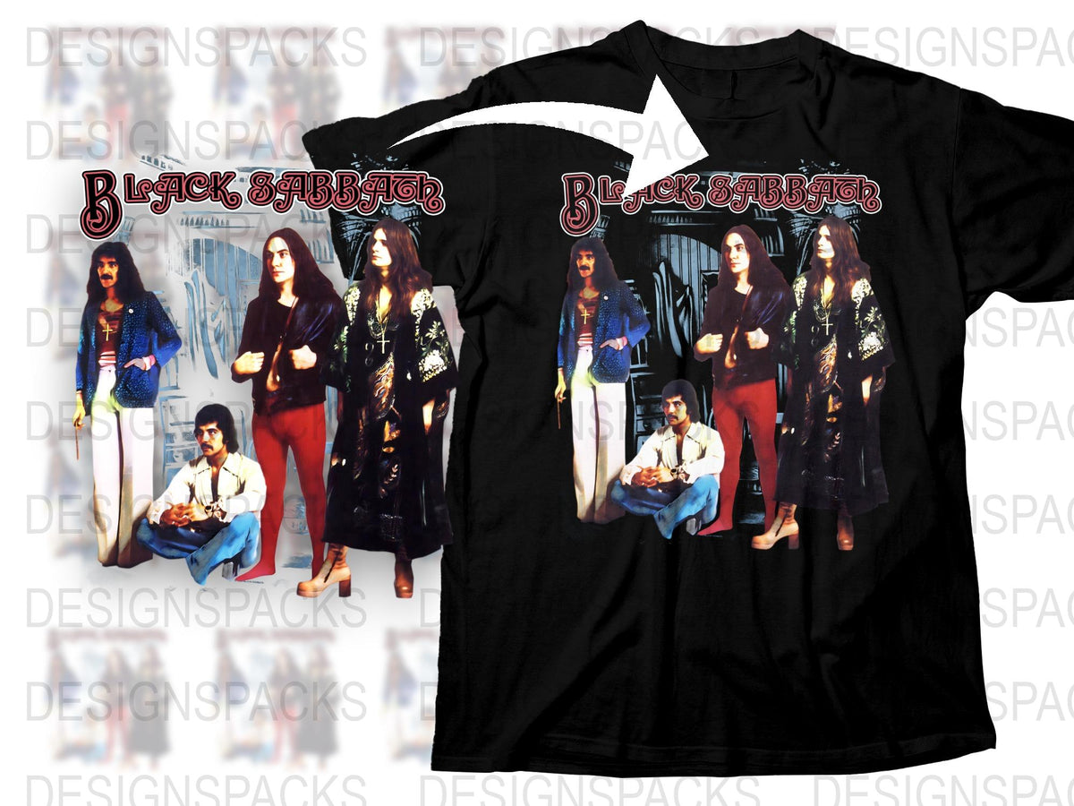 Black Sabbath Band Vintage T-Shirt, Classic Rock Music Tee, 1970s Retro Band Merchandise