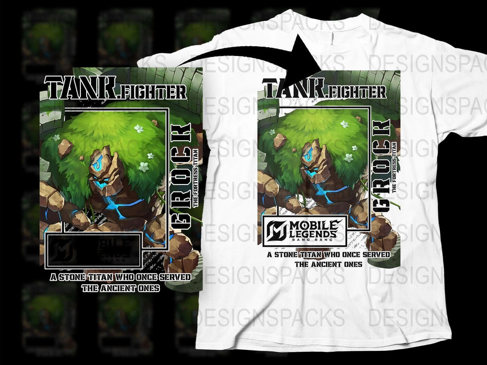 Mobile Legends Tank Fighter Grock T-Shirt, Graphic Tee, Gaming Apparel, Unisex Clothing