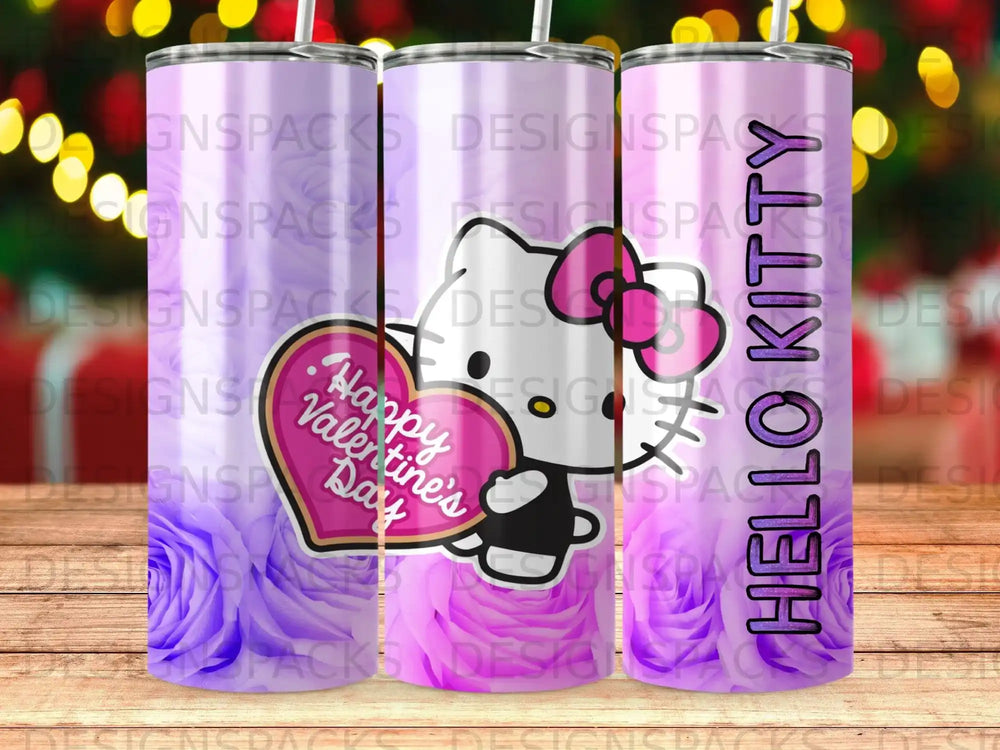 Hello Kitty Happy Valentine's Day Purple Roses Tumbler product type