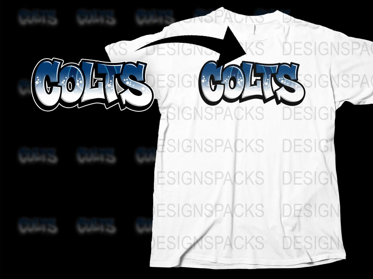 Colts Graphic T-Shirt, Casual Blue White Sporty Tee, Football Fan Apparel, Unisex Clothing Gift
