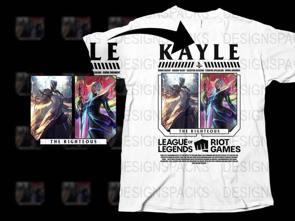 Kayle The Righteous League of Legends T-Shirt, Riot Games Merch, Gaming Apparel, Graphic Tee for Gamers