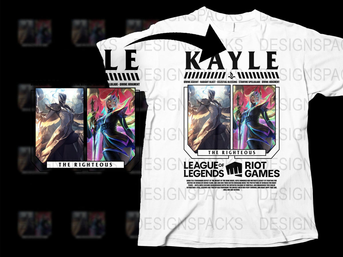 Kayle The Righteous League of Legends T-Shirt, Riot Games Merch, Gaming Apparel, Graphic Tee for Gamers