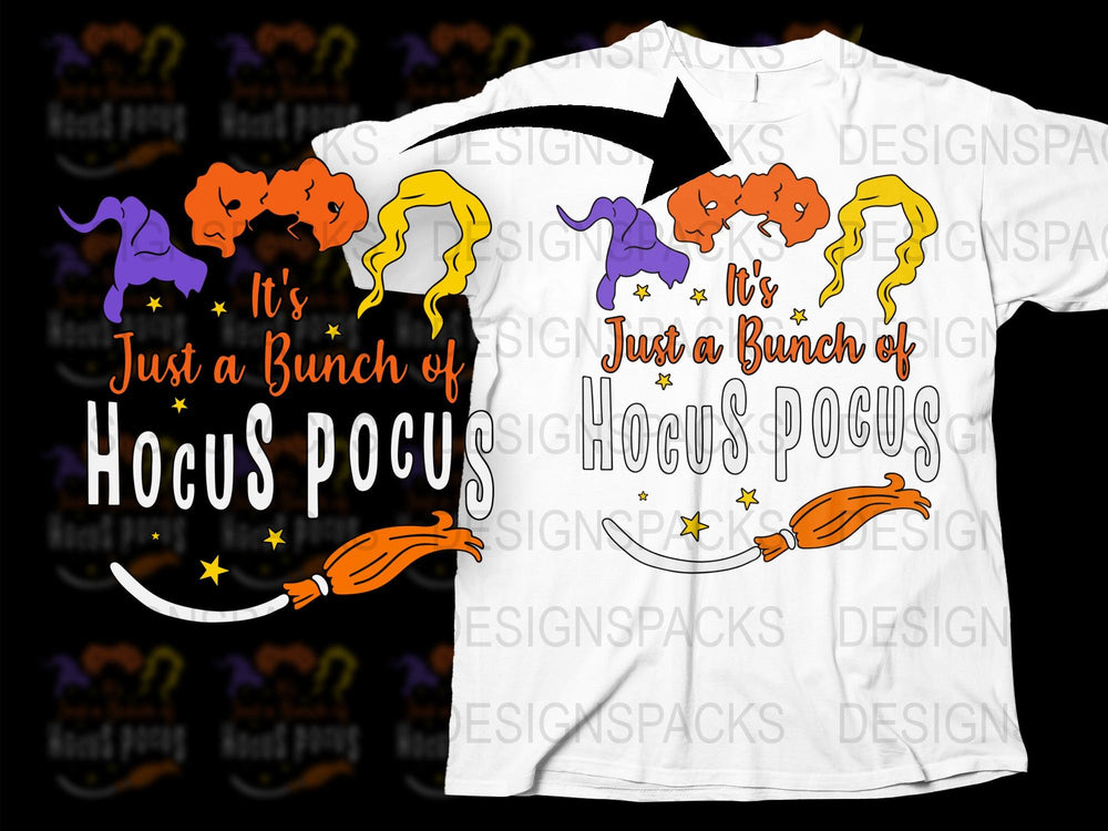 Hocus Pocus T-Shirt, Halloween Witch Graphic Tee, Funny Fall Season Shirt, Casual Wear for Autumn Festivities
